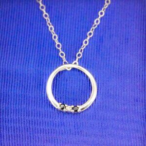 925 Sterling Silver London Blue Topaz Accent Diamond Vintage Choker Necklace